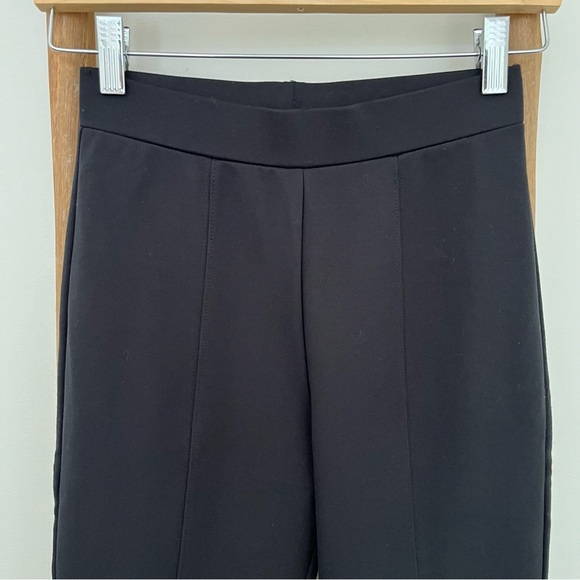 [nordstrom] ponte knit center seam high waist split hem leggings black XS - Picture 3 of 7